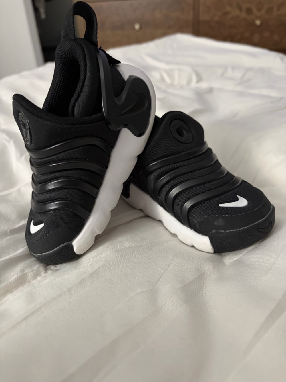 Nike Kids Black and White Slip-On Sneakers